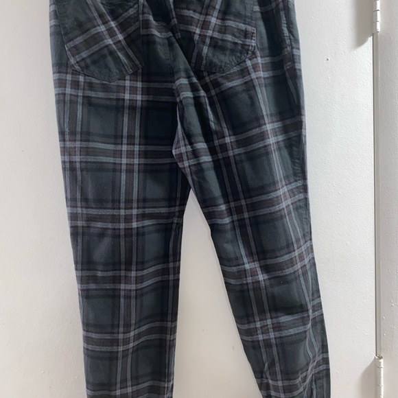 Sun + Stone Plaid Sweatpants in Gray and Black - Picture 2 of 6